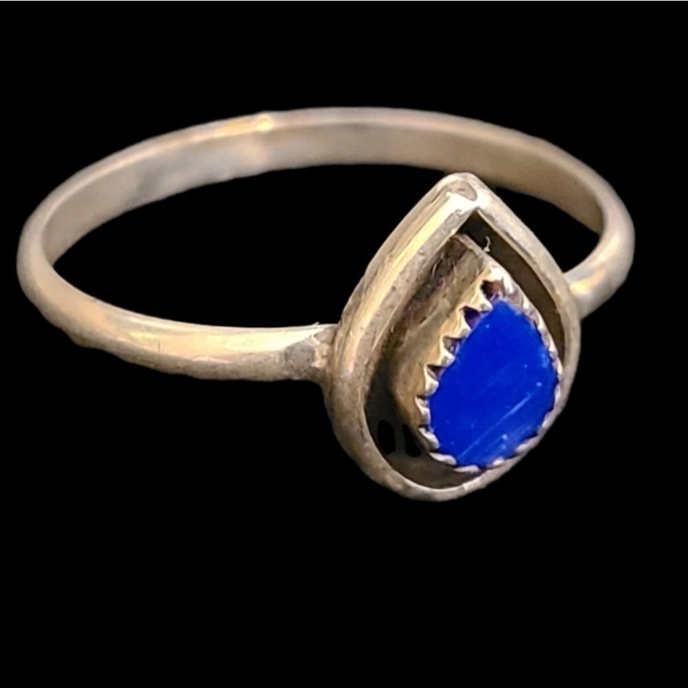 Vintage Lapis Lazuli and Sterling Silver Ring tested 925
